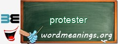 WordMeaning blackboard for protester